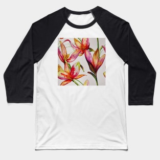 Tropical flower pattern Baseball T-Shirt